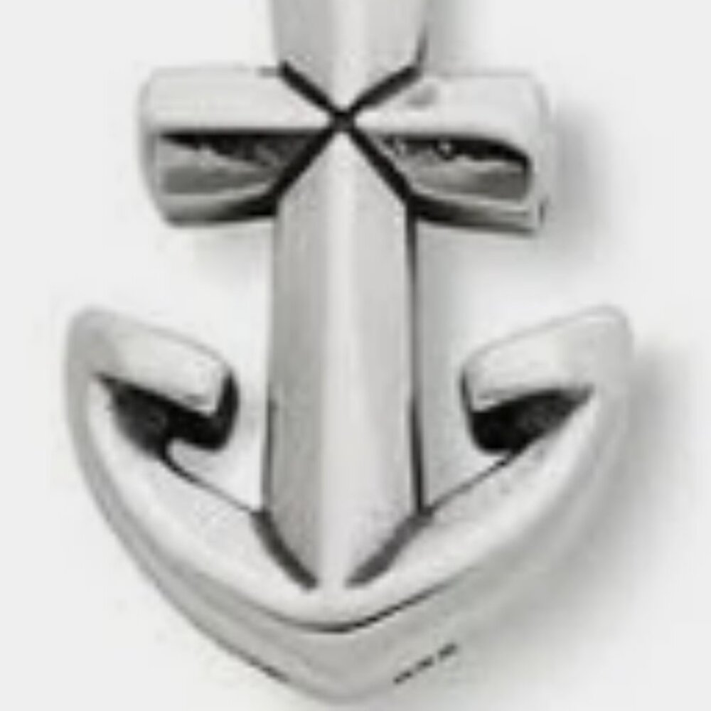 James Avery Sterling Silver Anchor Cross Charm (Retired) Unisex